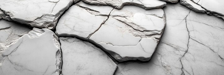 Poster - Interior Design Made Luxurious with Abstract Patterns on a White Marble Texture Background
