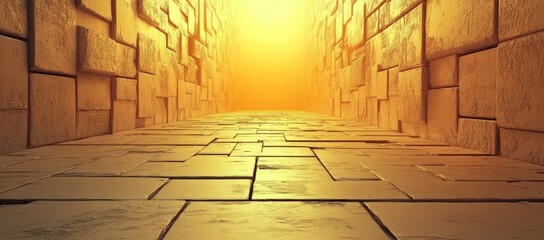 Aufkleber - dynamic architectural lines and patterns in a vibrant golden cityscape of an abstract urban landscap