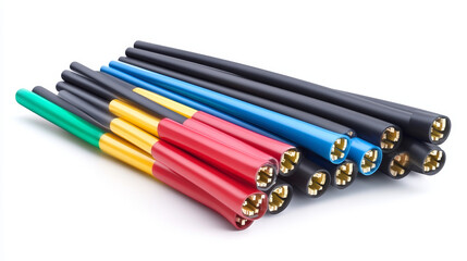 Poster - glowing optical fiber cable or wire realistic vector, fibre optics future technologies. speed intern