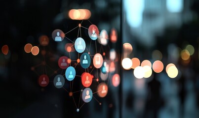 Poster - wireless technologies, used for communication and networking, depicted against a dark backdrop