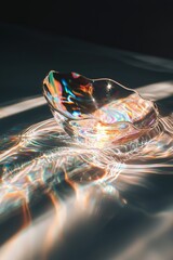 Poster - Abstract background with blurred elements and light leaks and reflections