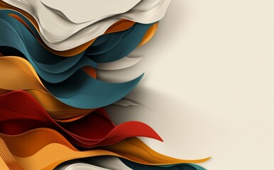 Poster - a modern retro design featuring abstract fluid patterns in vibrant colors, suitable for posters, fly
