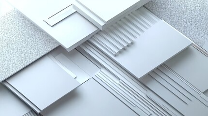Poster - A polygon mosaic background with gray and white tones, suitable for business and corporate settings