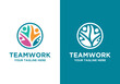 © zulfan - people community logo template. Teamwork community symbol. Social logo. People partnership logo concept for cooperation