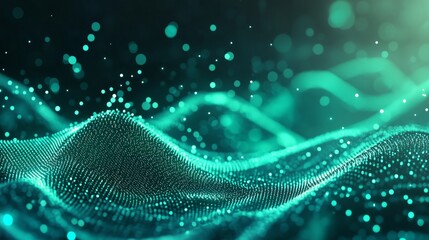 Technology computer cyberspace internet digital data network programming communication coding concept - Abstract green digital binary code matrix texture background