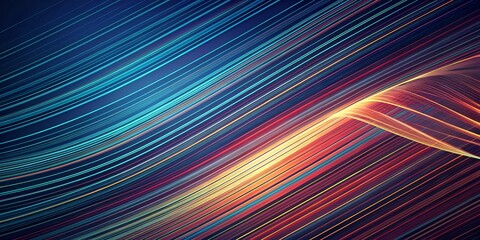 Poster - Vibrant abstract lines create dynamic visual energy in a modern wallpaper design