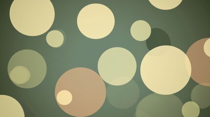 Poster - Colorful circles create a beautiful abstraction in a soft, muted background
