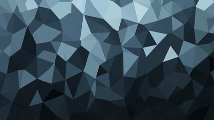 Poster - Dynamic geometric abstraction creates a captivating blue-toned background with sharp angles and soft gradients