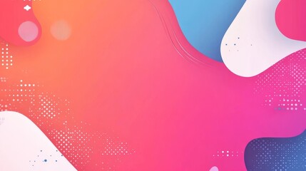 Poster - Bright abstract background in vibrant colors with smooth shapes and gradient effects creating a dynamic visual experience