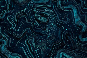 abstract close-up of a glowing blue digital circuit board, showcasing intricate connections and tech