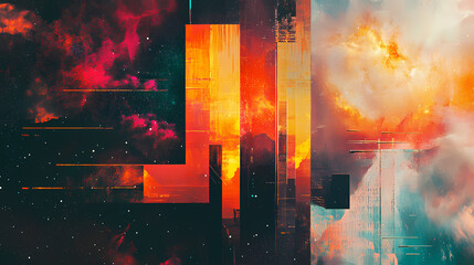 Wall Mural - abstract technology background
