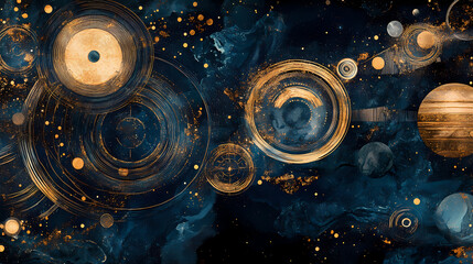Wall Mural - cosmic abstract celestial planets