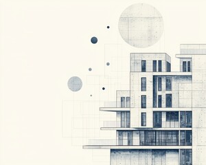 Poster - A modern architectural design featuring geometric patterns and abstract elements, showcasing innovative construction methods and urban aesthetics.