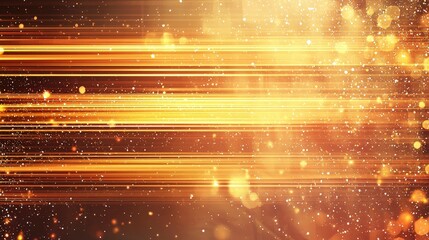 Poster - This captivating golden abstract background features luminous streaks of light and sparkling particles, perfect for creating a dynamic and elegant visual.