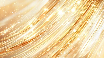 Poster - A stunning abstract image featuring golden light trails and sparkling effects, perfect for elegant backgrounds or creative design projects.