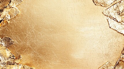 Poster - A stunning gold textured background with artistic edge detailing, perfect for design projects, invitations, and elegant presentations.