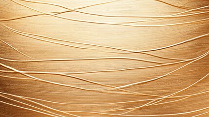 Poster - A close-up view of smooth, golden strands creating an elegant and modern design. Perfect for backgrounds, textures, and artistic elements in various projects.