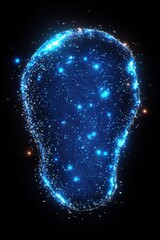 Poster - Biometric Fingerprint With Glowing Digital Effects and Abstract Details