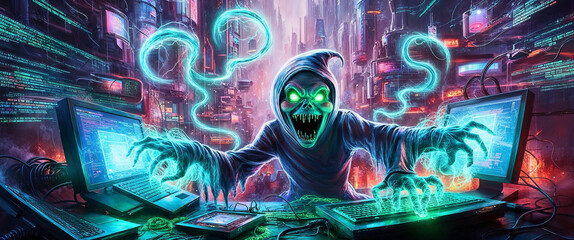 Wall Mural - The ghost from your computer