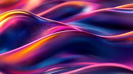 Poster - Vibrant colorful waves in motion: abstract fluid dynamics animation