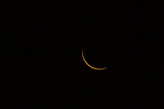 USA, Wyoming. Total solar eclipse. Nearing totality