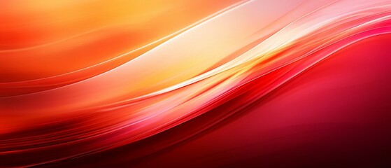 Poster - Abstract Red Orange Swirling Lines Design