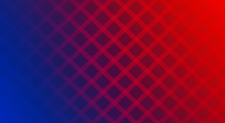 Wall Mural - Abstract Red Blue Diagonal Grid Background Texture