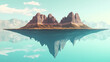 © Thiago - Dreamlike surreal landscapes: floating islands and upside-down mountains in a human-free world. Inverted Reality. Illustration