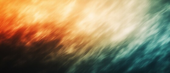 Wall Mural - Abstract Swirling Orange Teal Gradient Background