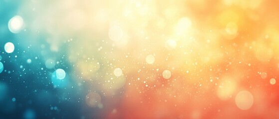 Wall Mural - Abstract Blue Orange Bokeh Background With Sparkling Lights