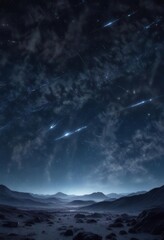 Wall Mural - A vast expanse of twinkling stars and constellations in a midnight blue sky,  dark matter,  celestial,  galaxy