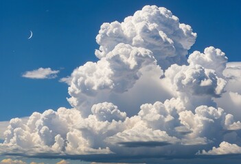 Canvas Print - Playful Sheep Clouds Dancing in a Clear Blue Sky