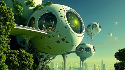 Poster - Breathtaking underwater city with advanced futuristic architecture and self sustaining energy production systems showcasing a vision of a sustainable and technologically advanced future