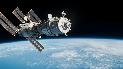 Aufkleber - Classified orbiting space station hidden from public knowledge monitoring and observing the Earth s atmosphere and surface from above