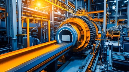 Aufkleber - Highly Advanced Automated Waste Recycling Center Utilizing Technology to Instantly Sort and Process Materials for Sustainable Resource Recovery