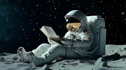 Poster - A lone astronaut isolated and dwarfed by the vast starry expanse of the lunar landscape discovers a mysterious alien device that appears to hold the power to rewrite history