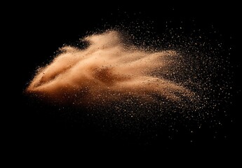 Wall Mural - Fire embers and particles integrated with a smoky, misty fog texture overlay