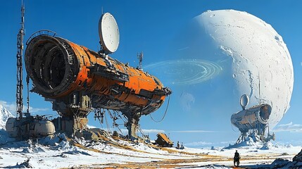 Poster - Mysterious Lunar Transmission An Ancient Enigmatic Structure Emitting Futuristic Unidentified Signals from the Surface of the Moon  Highlighting the potential for extraterrestrial discovery