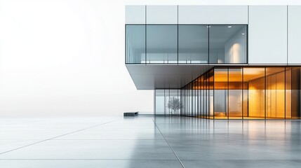 Poster - Modern architectural design featuring glass facade and minimalism