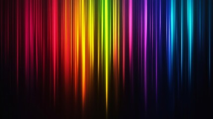 Poster - A vibrant spectrum of colors flows vertically, creating a dynamic and striking visual effect against a dark background.