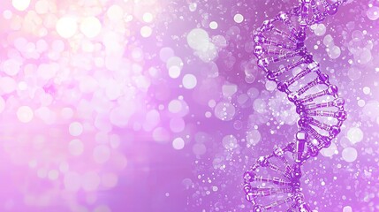 Poster - Abstract Digital Image of Interwoven DNA Strands on a Vibrant Background