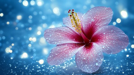 Poster - Abstract Floral Structures Brought to Life with Water Droplets and Light