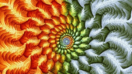 Poster - Colorful Abstract Representation of Organic Forms Through Digital Design