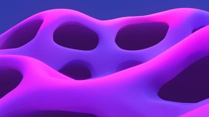 Poster - Vibrant Abstract Representation of Symbiosis Between Technology and Biology