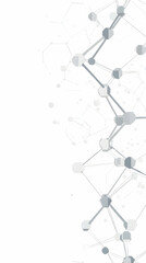 Poster - Abstract Background Connects Geometric Shapes with Lines and Dots Gracefully in White Space