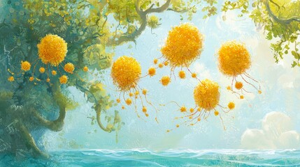 Poster - Captivating Abstracts of Gene Expression in Vibrant Visual Art