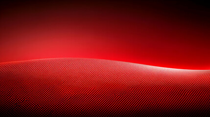 Poster - Red Textured Surface Curves Gently in Abstract Background with Subtle Lighting