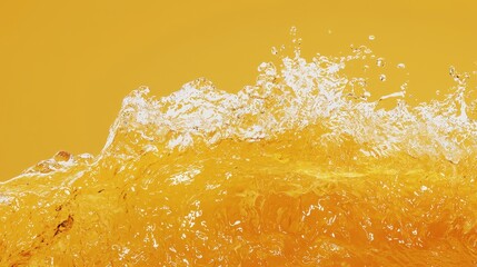 Poster - Dynamic Visuals of Biology Concepts Captured in Liquid Motion on Yellow Background