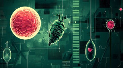 Poster - Dynamic Visuals of Genetic Engineering Concepts and Innovations in Science