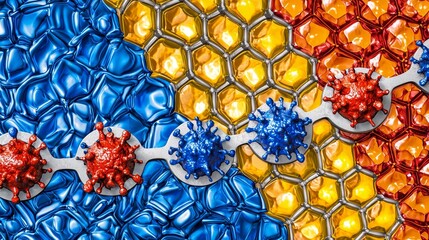 Poster - Engaging Representations of Cellular Enzymes in Vibrant Colors and Textures